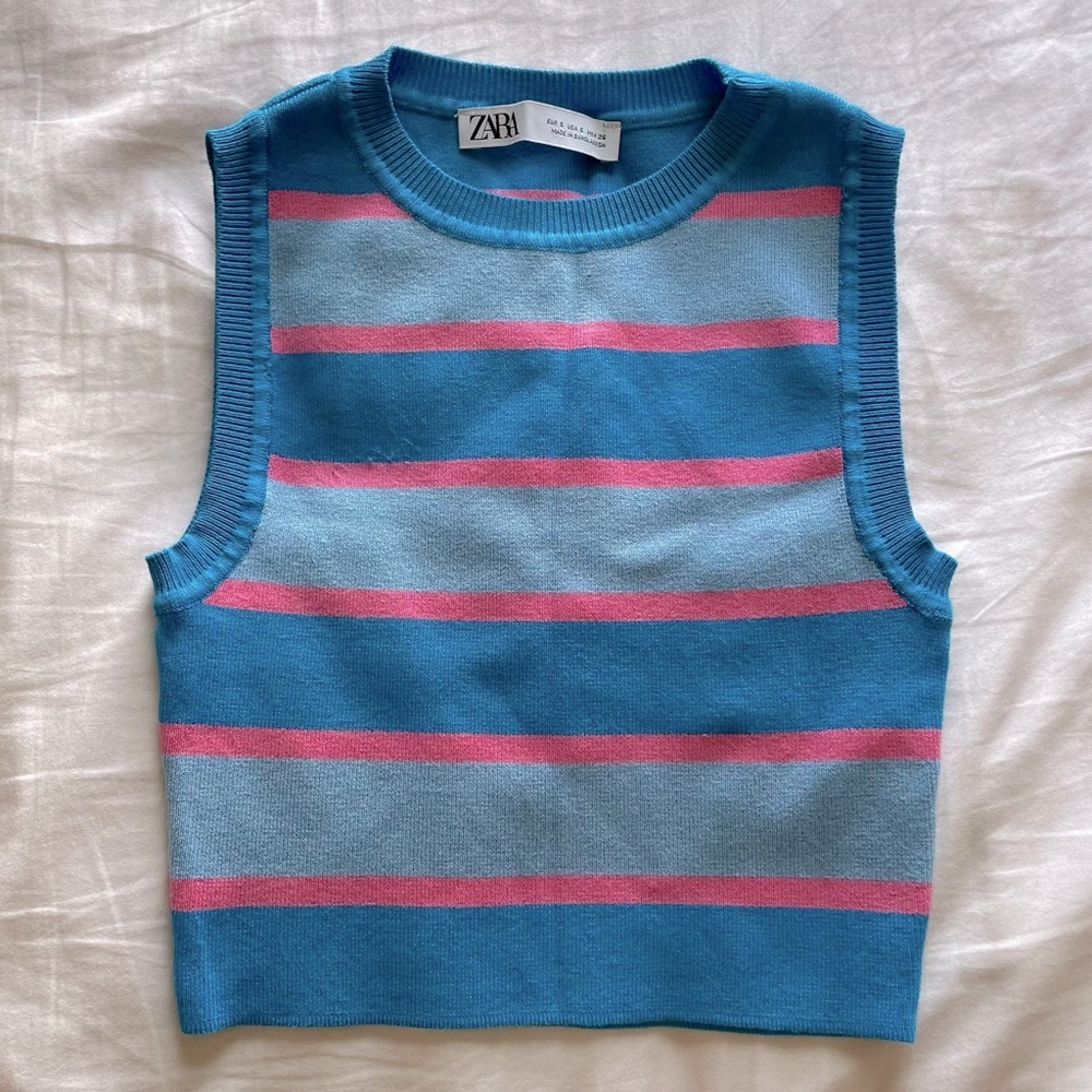 Zara knit crop tank
